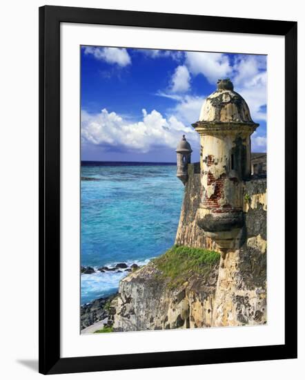 Watchtower, Fort San Felipe Del Morro, San Juan, Puerto Rico, USA, Caribbean-Miva Stock-Framed Photographic Print