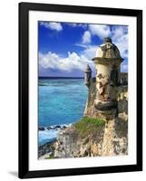 Watchtower, Fort San Felipe Del Morro, San Juan, Puerto Rico, USA, Caribbean-Miva Stock-Framed Photographic Print