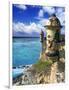 Watchtower, Fort San Felipe Del Morro, San Juan, Puerto Rico, USA, Caribbean-Miva Stock-Framed Photographic Print