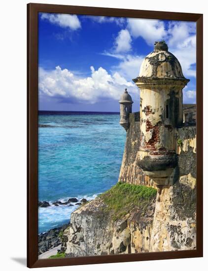 Watchtower, Fort San Felipe Del Morro, San Juan, Puerto Rico, USA, Caribbean-Miva Stock-Framed Photographic Print