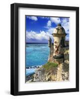 Watchtower, Fort San Felipe Del Morro, San Juan, Puerto Rico, USA, Caribbean-Miva Stock-Framed Premium Photographic Print