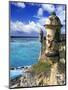 Watchtower, Fort San Felipe Del Morro, San Juan, Puerto Rico, USA, Caribbean-Miva Stock-Mounted Premium Photographic Print