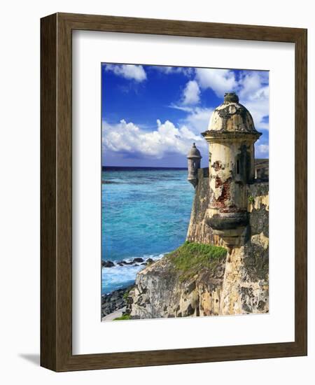 Watchtower, Fort San Felipe Del Morro, San Juan, Puerto Rico, USA, Caribbean-Miva Stock-Framed Photographic Print