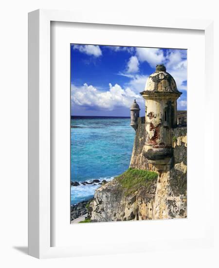 Watchtower, Fort San Felipe Del Morro, San Juan, Puerto Rico, USA, Caribbean-Miva Stock-Framed Photographic Print