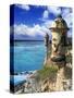 Watchtower, Fort San Felipe Del Morro, San Juan, Puerto Rico, USA, Caribbean-Miva Stock-Stretched Canvas