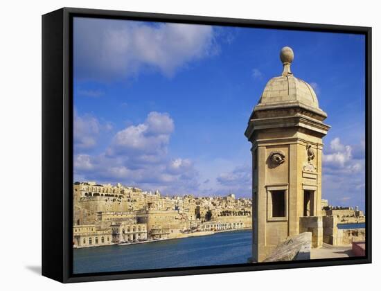 Watchtower, La Gardiola, Senglea, Malta-Guy Thouvenin-Framed Stretched Canvas