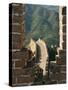 Watchtower View of Great Wall of China, UNESCO World Heritage Site, Huanghuacheng (Yellow Flower), -Kimberly Walker-Stretched Canvas