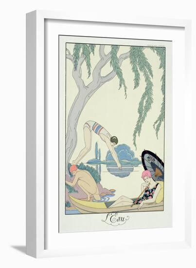 Water, 1925 (Pochoir Print)-Georges Barbier-Framed Giclee Print