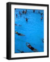 Water Aerobics in Pool at Kowloon Park, Hong Kong-Oliver Strewe-Framed Photographic Print