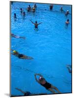 Water Aerobics in Pool at Kowloon Park, Hong Kong-Oliver Strewe-Mounted Photographic Print