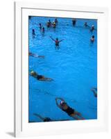 Water Aerobics in Pool at Kowloon Park, Hong Kong-Oliver Strewe-Framed Photographic Print