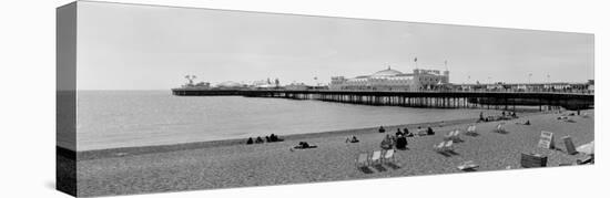 Water and Beach, Brighton, England, United Kingdom-null-Stretched Canvas