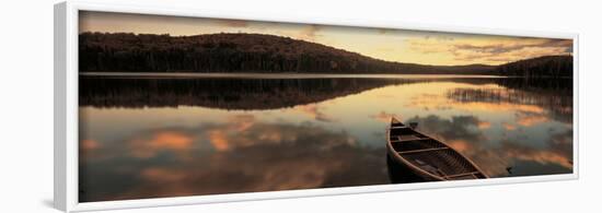 Water and Boat, Maine, New Hampshire Border, USA-null-Framed Photographic Print