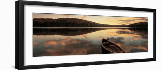 Water and Boat, Maine, New Hampshire Border, USA-null-Framed Photographic Print