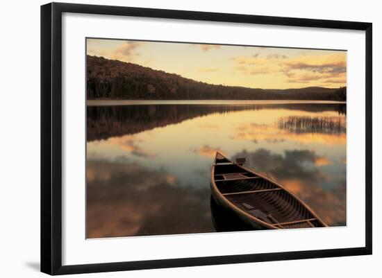 Water And Boat, Maine, New Hampshire Border, USA-null-Framed Photographic Print