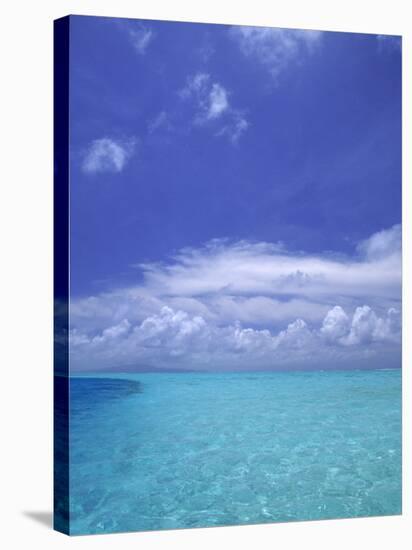 Water and Sky, Bora Bora, Pacific Islands-Mitch Diamond-Stretched Canvas