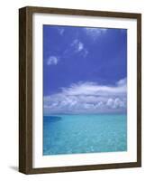 Water and Sky, Bora Bora, Pacific Islands-Mitch Diamond-Framed Photographic Print