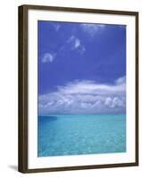 Water and Sky, Bora Bora, Pacific Islands-Mitch Diamond-Framed Photographic Print