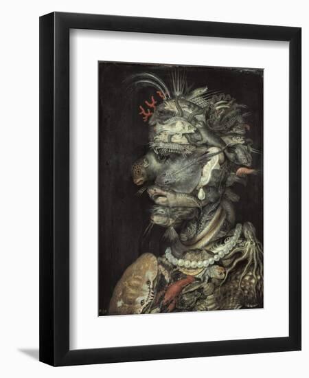 Water (Aqua)-Giuseppe Arcimboldo-Framed Art Print