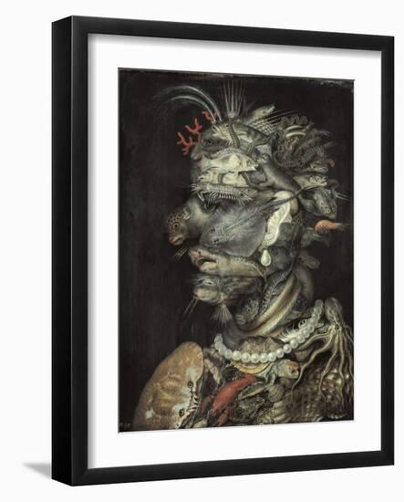 Water (Aqua)-Giuseppe Arcimboldo-Framed Art Print