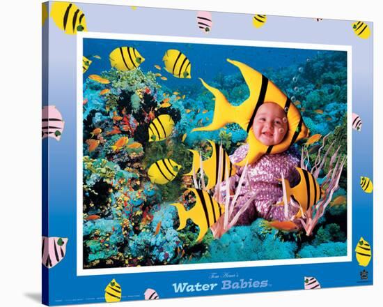 Water Babies, Yellow Fish-Tom Arma-Stretched Canvas