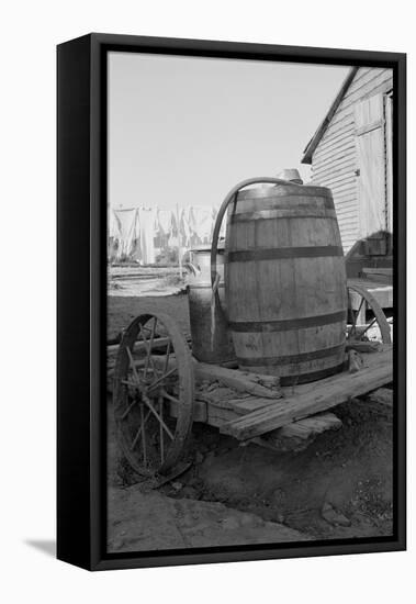 Water Barrel-Dorothea Lange-Framed Stretched Canvas