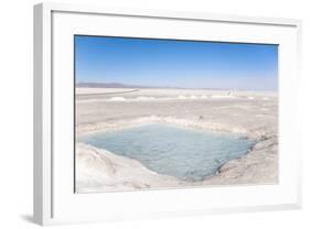 Water Beneath the Thin Crust of Salt, Salar De Uyuni, Bolivia, South America-Kim Walker-Framed Photographic Print