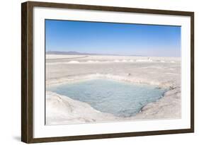 Water Beneath the Thin Crust of Salt, Salar De Uyuni, Bolivia, South America-Kim Walker-Framed Photographic Print