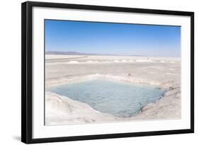 Water Beneath the Thin Crust of Salt, Salar De Uyuni, Bolivia, South America-Kim Walker-Framed Photographic Print