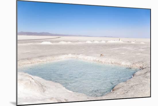 Water Beneath the Thin Crust of Salt, Salar De Uyuni, Bolivia, South America-Kim Walker-Mounted Photographic Print