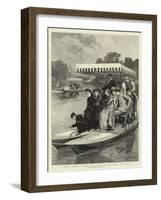 Water Bicycles on the Lake in the Central Park, New York-Robert Barnes-Framed Giclee Print