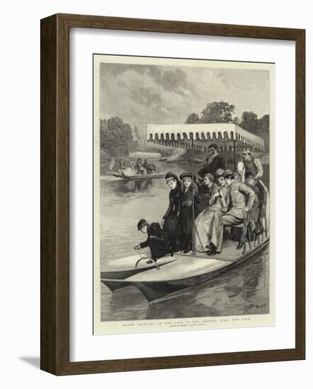 Water Bicycles on the Lake in the Central Park, New York-Robert Barnes-Framed Giclee Print