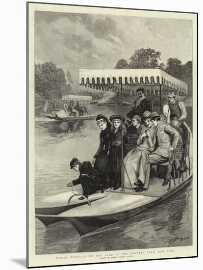 Water Bicycles on the Lake in the Central Park, New York-Robert Barnes-Mounted Giclee Print