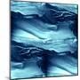 Water Blue Sea Waves Watercolor-maxim ibragimov-Mounted Art Print