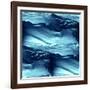 Water Blue Sea Waves Watercolor-maxim ibragimov-Framed Art Print