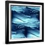 Water Blue Sea Waves Watercolor-maxim ibragimov-Framed Art Print