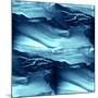 Water Blue Sea Waves Watercolor-maxim ibragimov-Mounted Art Print