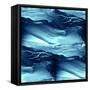 Water Blue Sea Waves Watercolor-maxim ibragimov-Framed Stretched Canvas