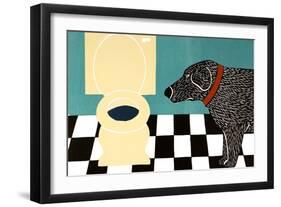 Water Bowl Bad Dog-Stephen Huneck-Framed Giclee Print