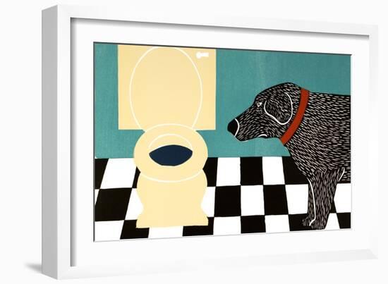 Water Bowl Bad Dog-Stephen Huneck-Framed Giclee Print