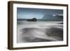 Water Breaks over Rocks at Uttakleiv, Lofoten Islands, Arctic, Norway, Scandinavia, Europe-David Clapp-Framed Photographic Print