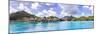 Water Bungalows of Hilton Resort in the Lagoon of Bora Bora, French Polynesia-Matteo Colombo-Mounted Photographic Print
