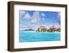 Water Bungalows of Pearl Beach Resort in the Lagoon of Bora Bora, French Polynesia-Matteo Colombo-Framed Photographic Print