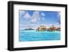 Water Bungalows of Pearl Beach Resort in the Lagoon of Bora Bora, French Polynesia-Matteo Colombo-Framed Photographic Print