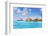 Water Bungalows of Pearl Beach Resort in the Lagoon of Bora Bora, French Polynesia-Matteo Colombo-Framed Photographic Print