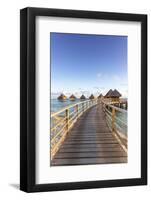 Water Bungalows of Pearl Beach Resort, Rangiroa Atoll, French Polynesia-Matteo Colombo-Framed Photographic Print