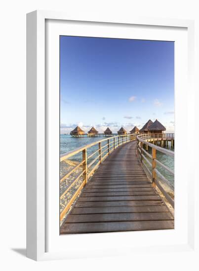 Water Bungalows of Pearl Beach Resort, Rangiroa Atoll, French Polynesia-Matteo Colombo-Framed Photographic Print