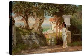 Water Carrier in an Antique Landscape with Olive Trees-Henryk Siemiradzki-Stretched Canvas