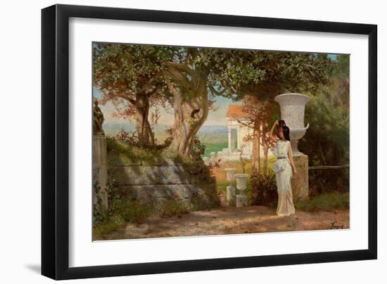 Water Carrier in an Antique Landscape with Olive Trees-Henryk Siemiradzki-Framed Giclee Print