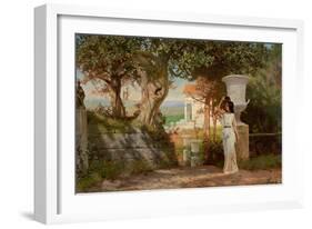 Water Carrier in an Antique Landscape with Olive Trees-Henryk Siemiradzki-Framed Giclee Print